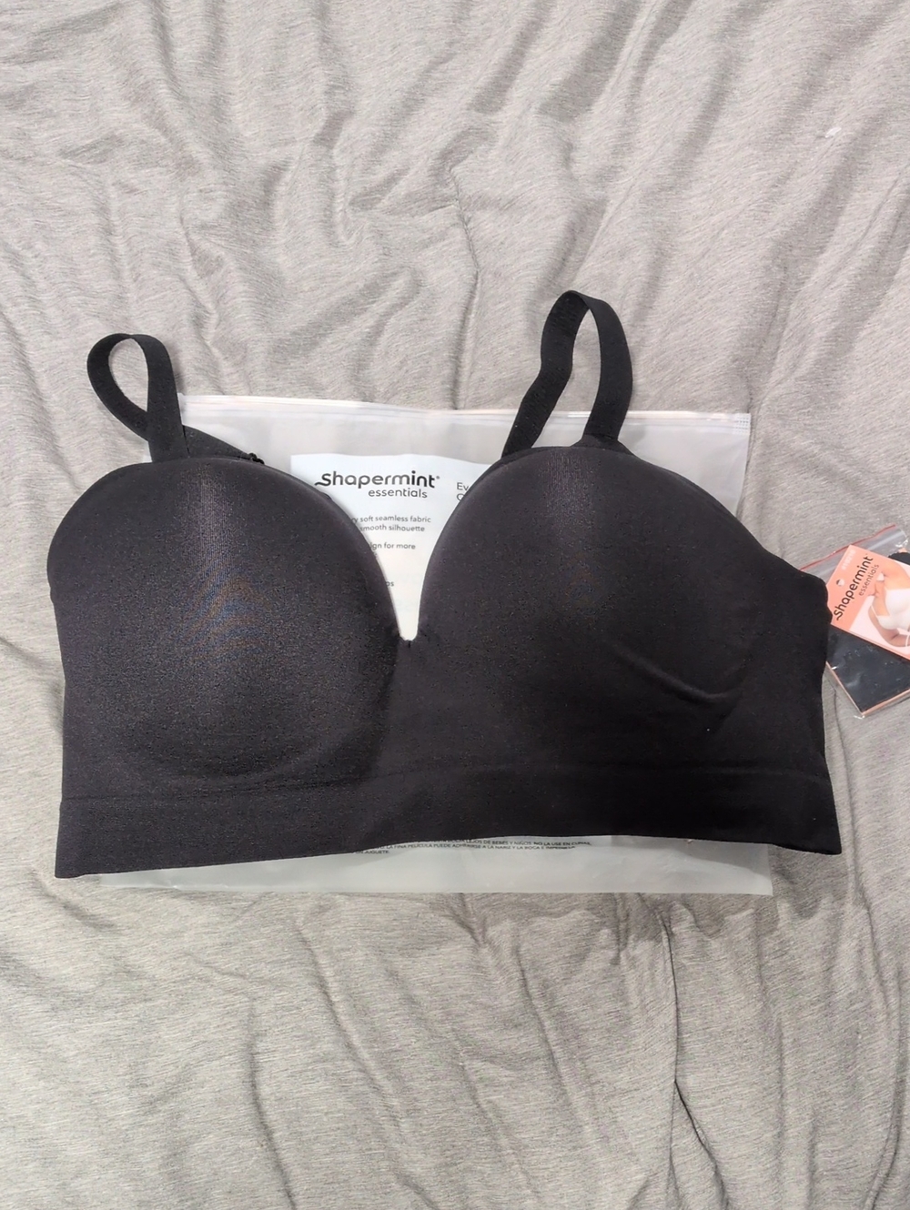 Shapermint Black Everyday Empower Contour Wireless Bra | 2XL